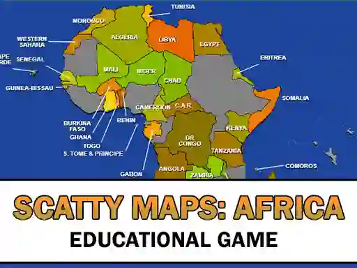 遊戲Scatty Maps Africa在線