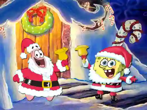 遊戲SpongeBob Christmas Jigsaw Puzzle在線