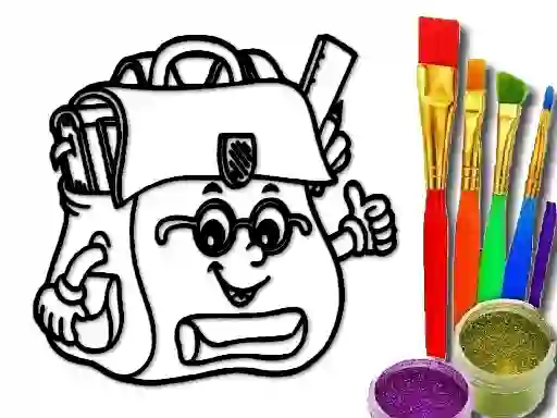 遊戲Back To School: School Bag Coloring Book在線
