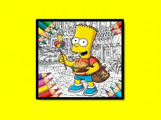 遊戲Back To School Simpsons Coloring Book在線