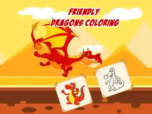 遊戲Friendly Dragons Coloring在線