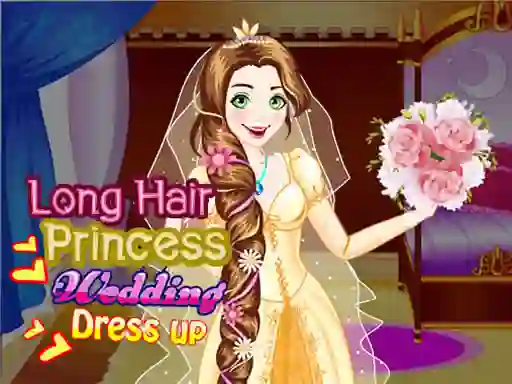 遊戲Long Hair Princess Wedding Dress up在線