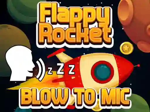 遊戲Flappy Rocket Playing with Blowing to Mic在線