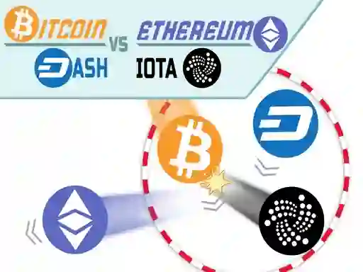 遊戲Bitcoin vs Ethereum Dash Iota在線