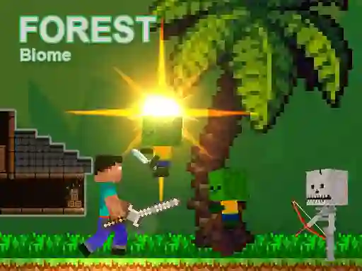 遊戲Noob vs Zombies - Forest biome在線