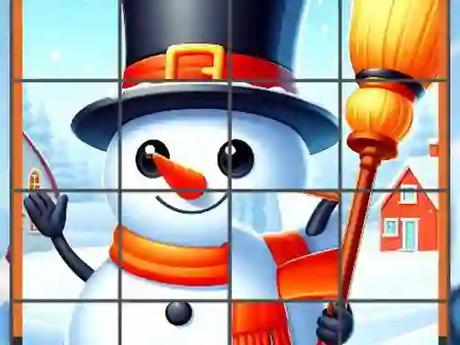 遊戲Happy Snowman Puzzle在線