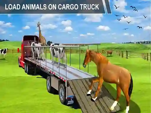 遊戲Animal Cargo Transporter Truck Game 3D在線