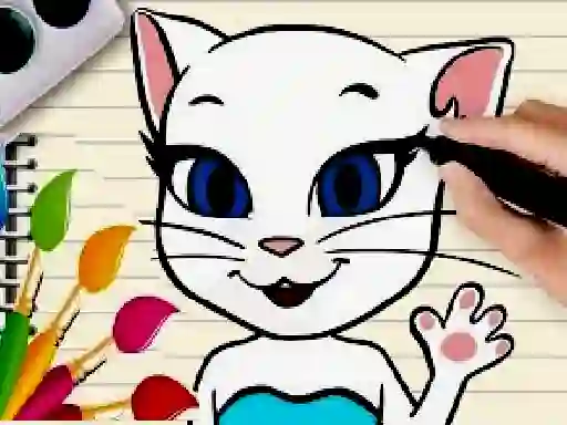 遊戲Talking Angela Coloring Book在線