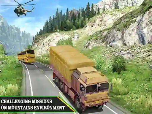 遊戲US Army Uphill Offroad Mountain Truck Game 3D在線