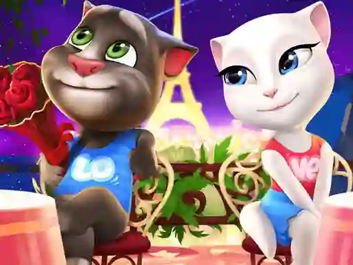 遊戲Talking Tom and Angela Coloring在線
