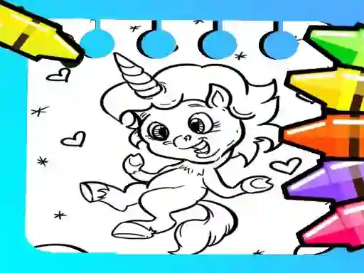 遊戲Magical Unicorn Coloring Pages在線