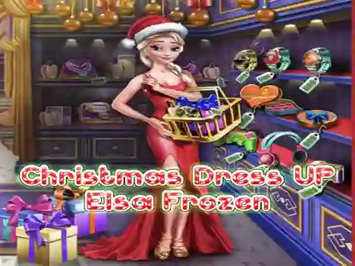 遊戲Elsa Frozen Christmas Dress up在線