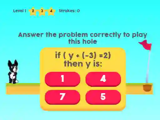 遊戲MathPup Golf 4 Algebra在線