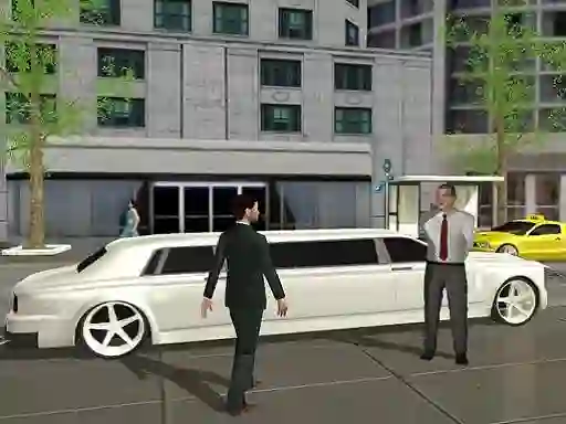 遊戲Limo Taxi Driving Simulator: Limousine Car Games在線
