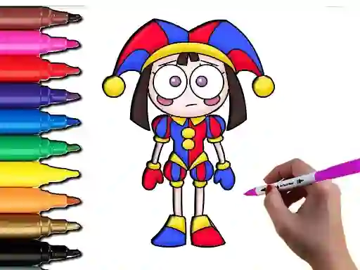 遊戲Pomni Coloring Time在線