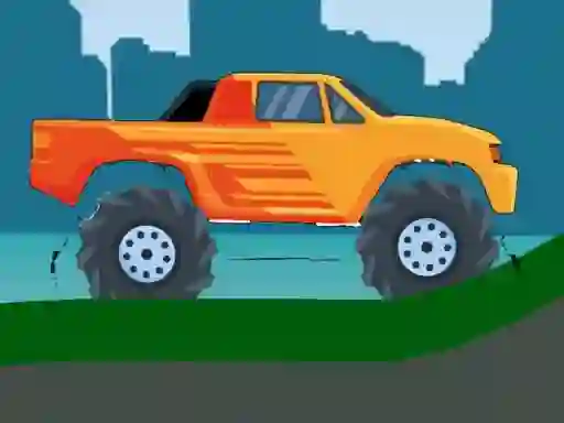 遊戲Monster Truck Hill Driving 2D在線