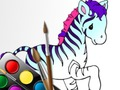 遊戲有趣動物塗色書在線