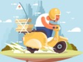 遊戲城市滑板車騎行拼圖在線