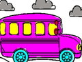 遊戲校車塗色書在線