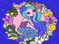 遊戲美人魚著色書閃光 在線