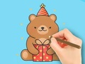 遊戲著色書：禮物熊 在線
