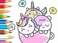 遊戲著色書：一杯獨角獸 在線