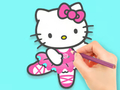 遊戲著色本：Hello Kitty 跳舞 在線