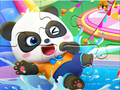 遊戲拼圖遊戲：熊貓寶寶水上樂園 在線