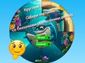 遊戲圓形拼圖收集有趣的海洋居民的圖片 在線
