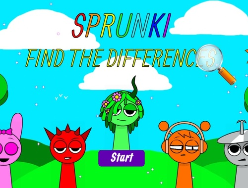 遊戲Sprunki找到差異 在線