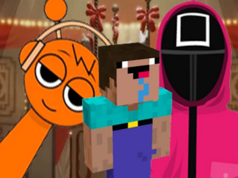 遊戲Minecraft Squid遊戲Sprunki上的Nextbots 在線