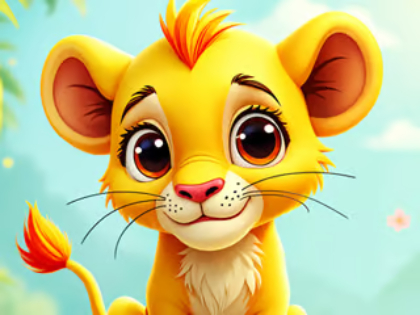 遊戲拼圖拼圖：嬰兒Simba 在線