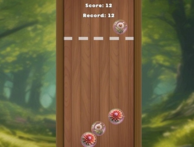 遊戲在氣泡2048中合併鮮花！ 在線