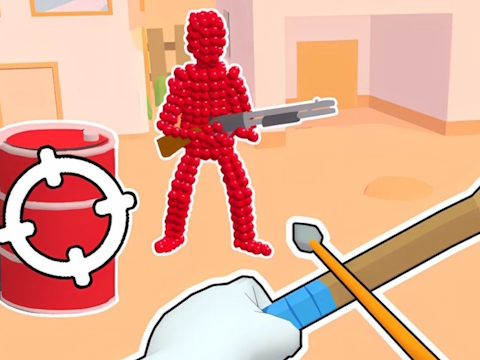 遊戲Stickman Archer：紅色射擊箭 在線