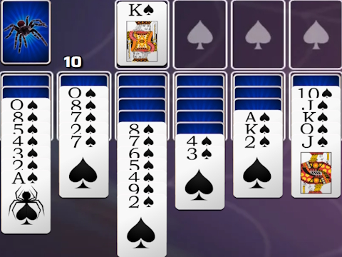 遊戲黑桃蜘蛛紙牌 在線