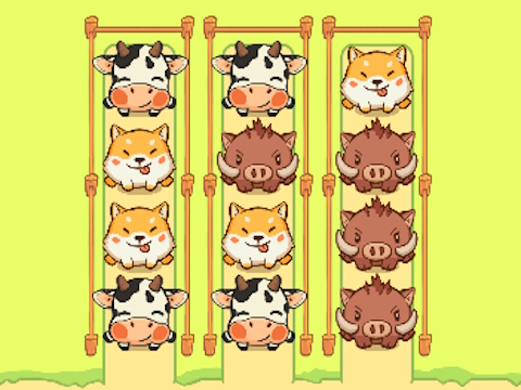 遊戲動物排序可愛的遊戲難題 在線