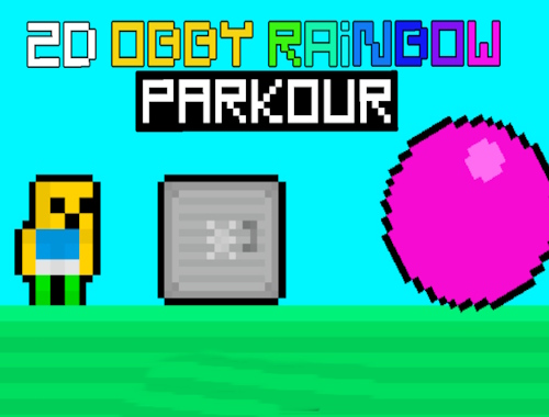 遊戲2d Obby Rainbow Parkour 在線
