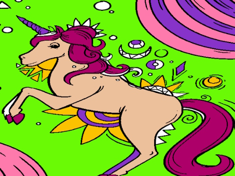 遊戲神奇的獨角獸著色頁 在線