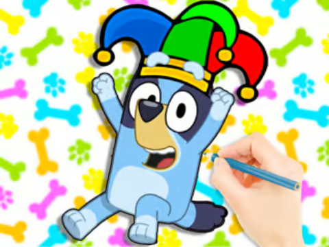 遊戲著色書：小丑藍 在線