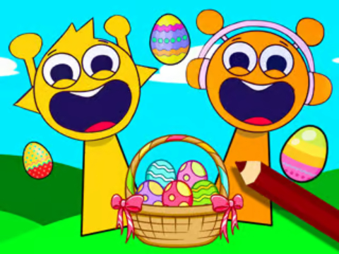 遊戲著色書：Sprunki Incredbox Easter 在線