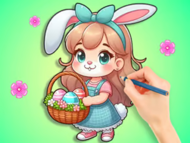 遊戲著色書：復活節彩蛋DIY在線