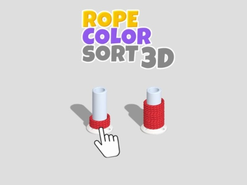 遊戲繩索顏色排序3D在線