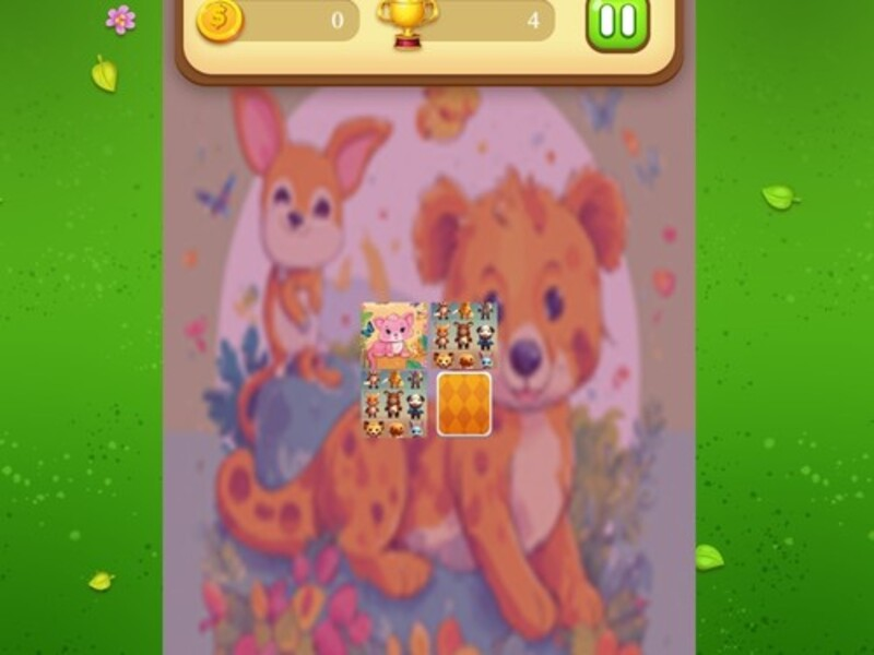 遊戲嬰兒動物記憶匹配在線